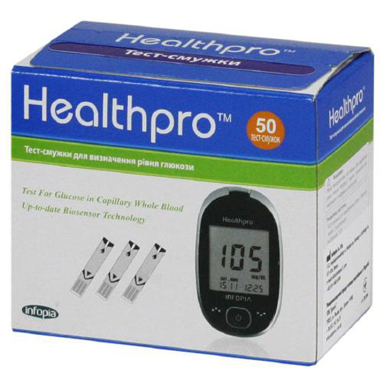 Тест-смужки Healthpro для глюкометра №50